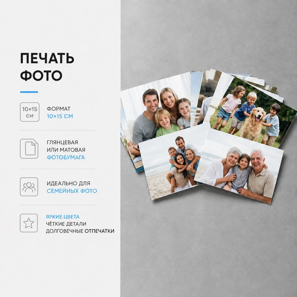Печать фотографий — изображение услуги из каталога Цветного